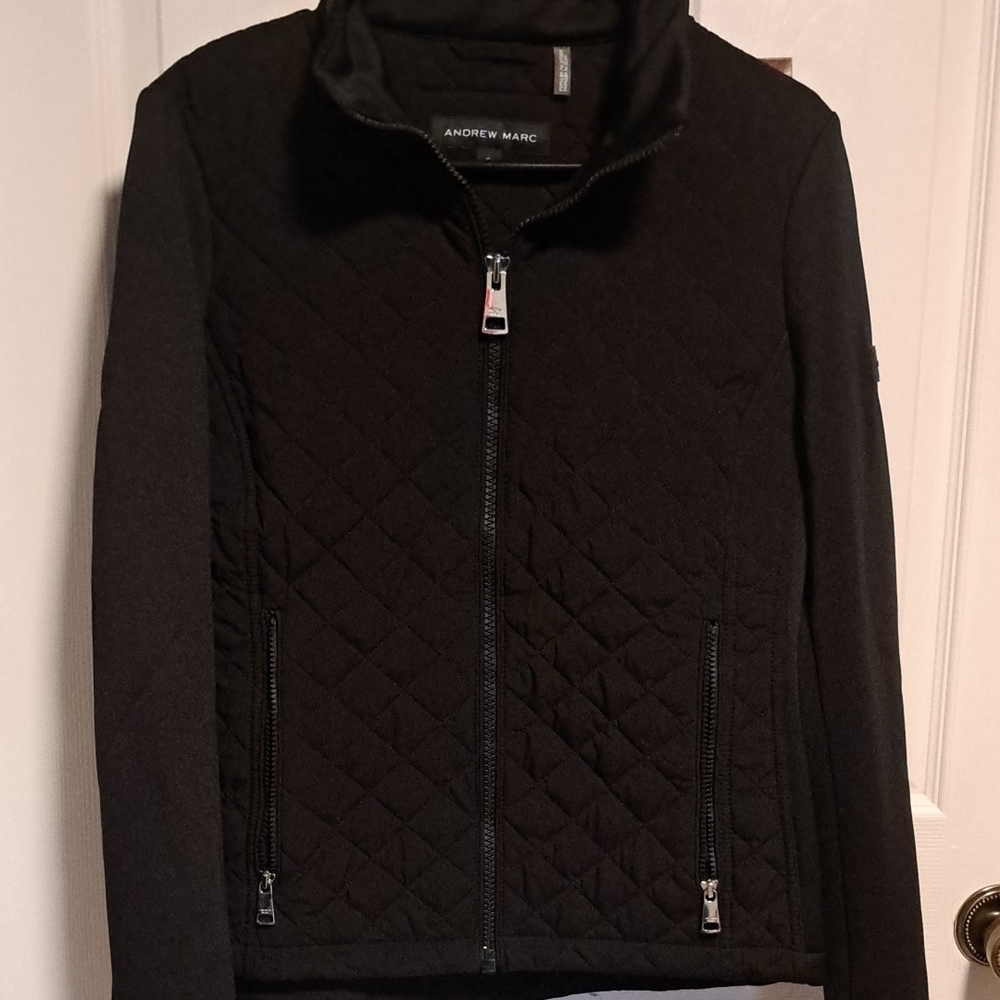 Andrew Marc Black Quilted Puffer Jacket